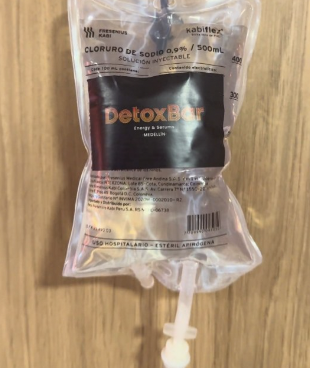 IV drip bag illustration